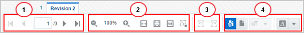Graphic showing document page toolbar Graphic showing document page toolbar