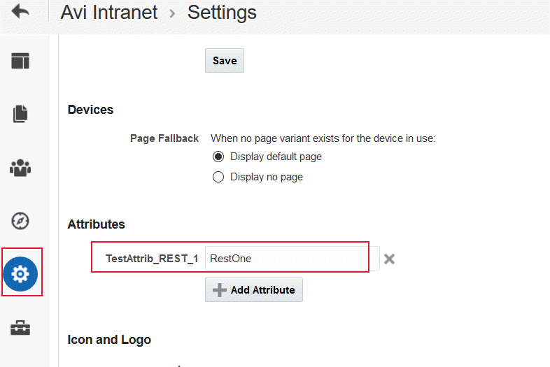 This image shows the portal setting page with the new attribute.