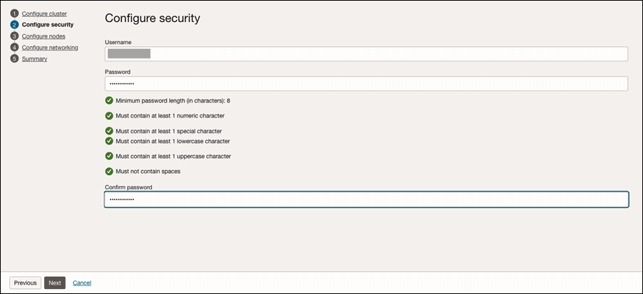 Configure Security Configure security