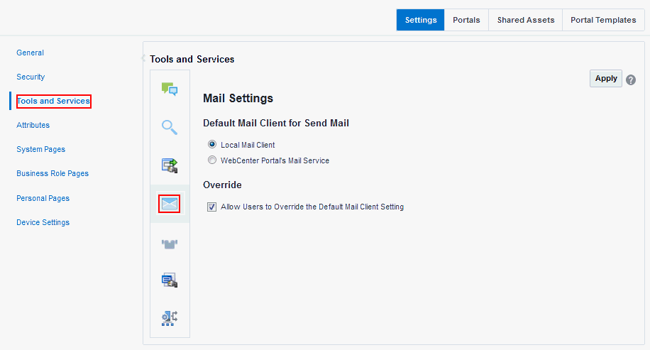 Setting Mail Options