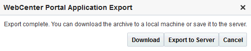 Saving an Export Archive