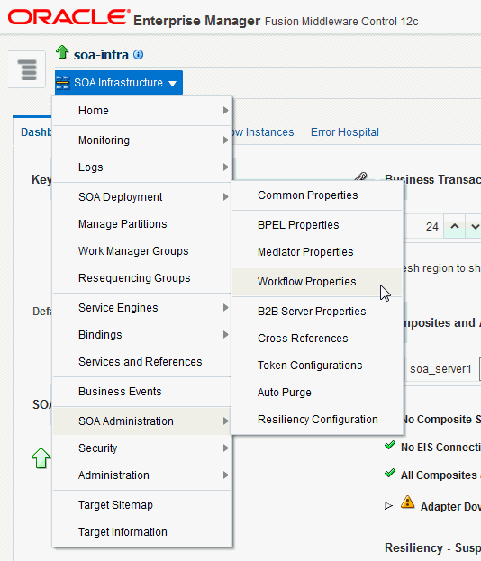 SOA Administration - Workflow Config