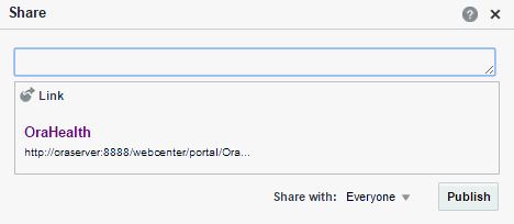 Share Dialog for a Portal