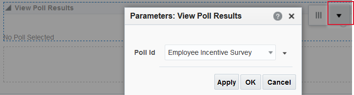 The figure shows the View Poll Results parameters dialog.