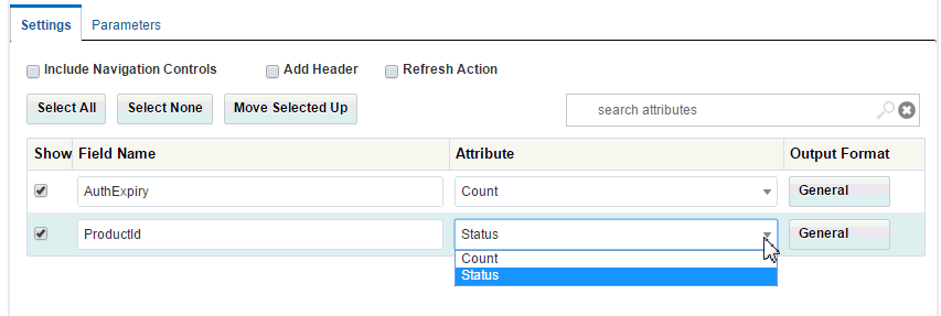 Form template settings