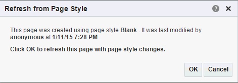 Refresh from Page Style Dialog