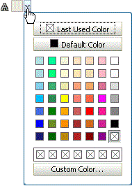 Foreground (Text) Color pick list