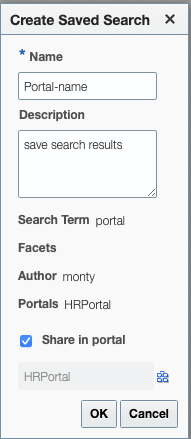 Save search results