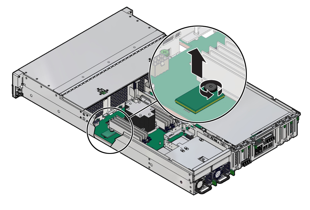 image:Figure showing how to remove an internal USB flash drive.