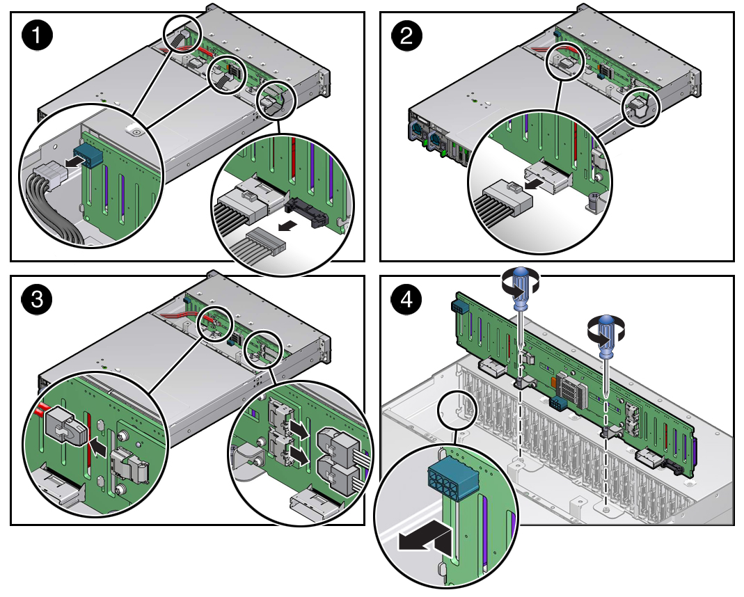 image:Image showing removal of the 24 drive backplane.
