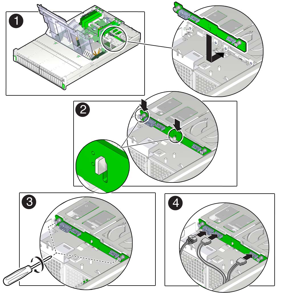 image:Figure showing installation of the rear drive backplane.