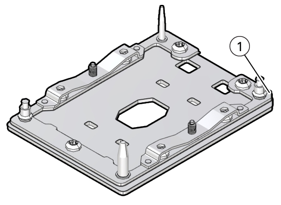 image:Figure showing the socket with callout to Pin 1.