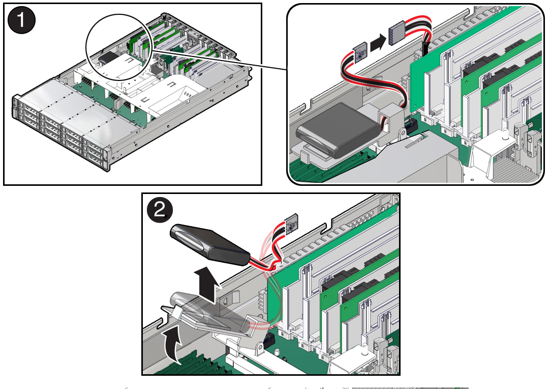 image:Figure showing the removal of the HBA super                                     capacitor.