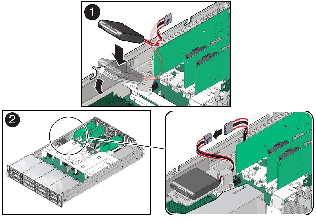 image:Figure showing the installation of the HBA super                                     capacitor.