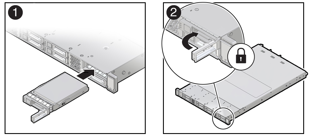 image:Figure showing the installation of the storage drive.