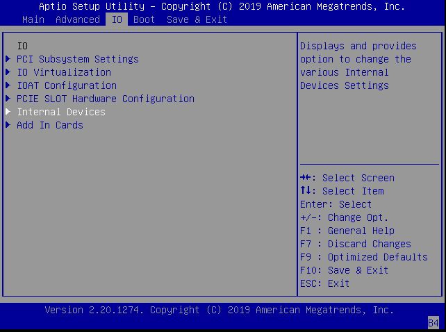 image:This figure shows the IO Menu screen.