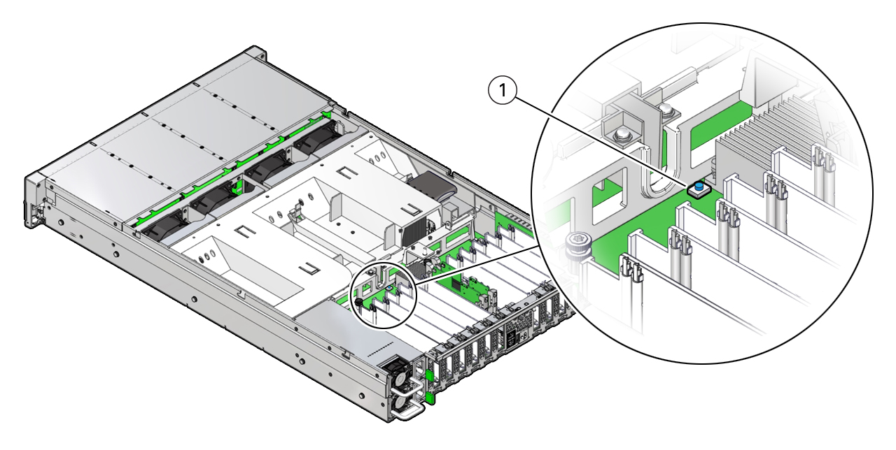 image:Figure showing the location of the Fault Remind Button.