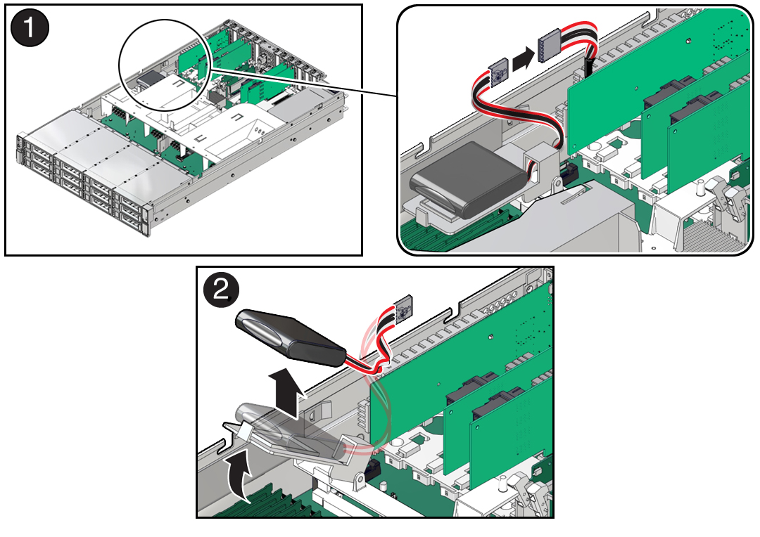 image:Figure showing the removal of the HBA super
                                    capacitor.