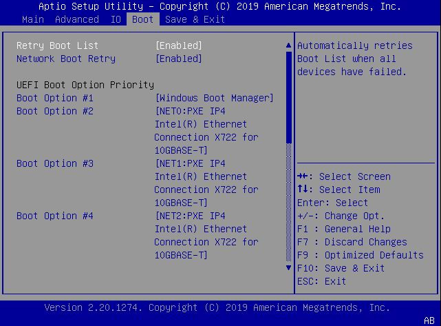 This figure shows the BIOS Boot Menu image.