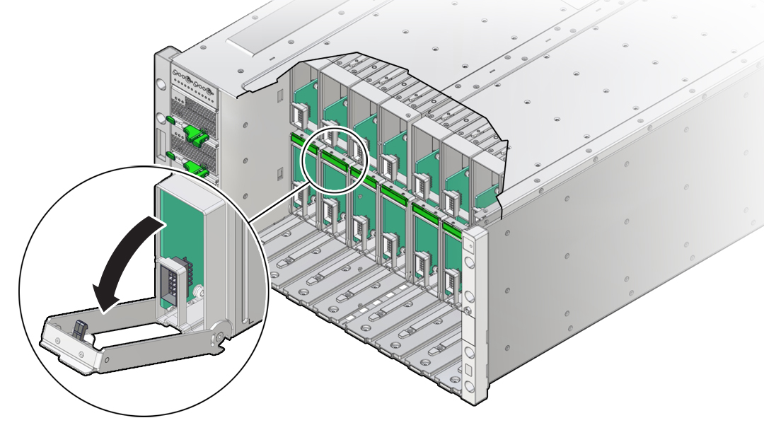 Image showing the CMOD lever being opened.