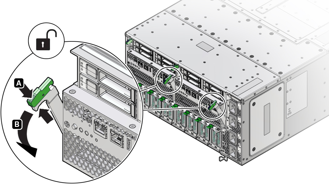 Image showing how to unlock the SMOD handles.