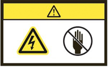 Graphic of warning with hand symbol