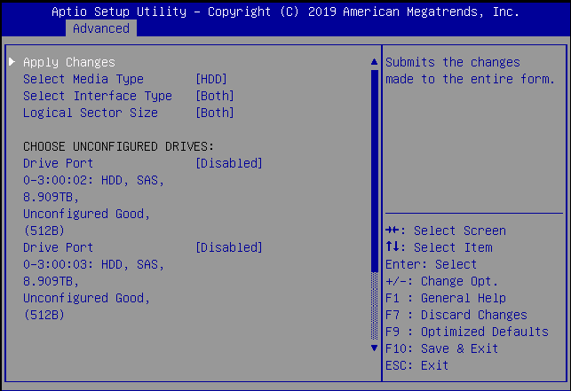 image:Picture of Select Drives page.