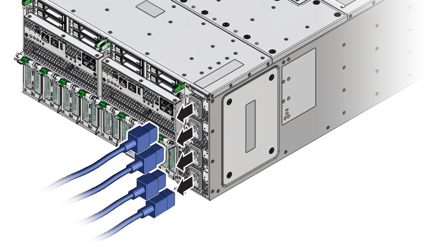 Picture of power cord removal and connectors.
