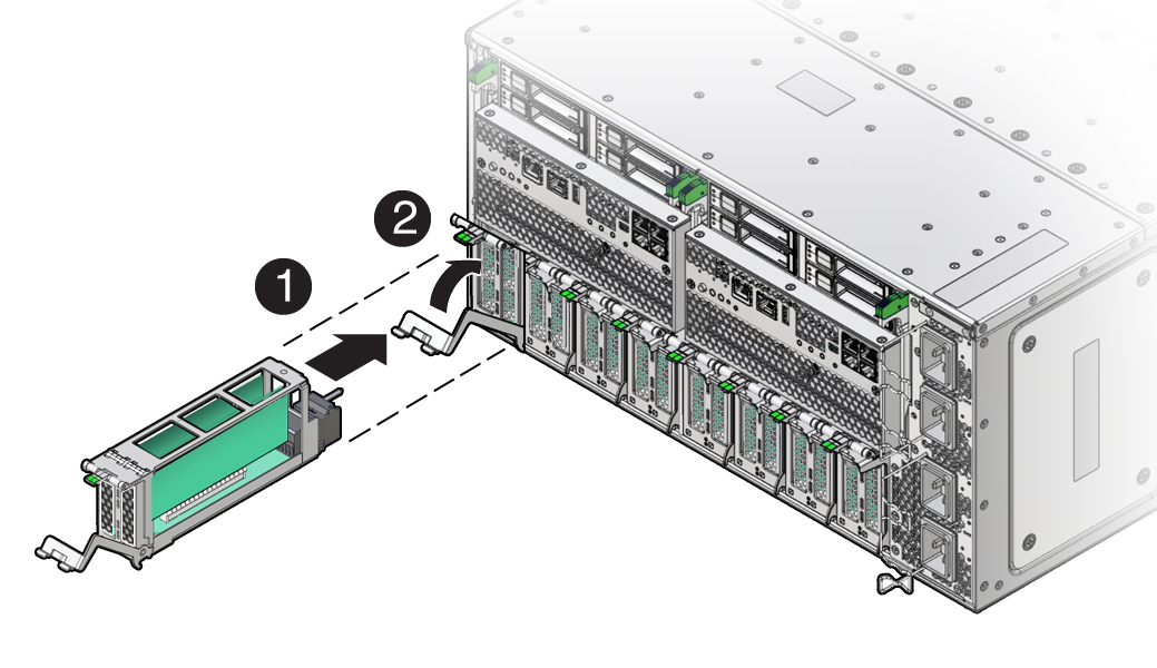 Image showing a DPCC aligned with its slot, and the lever closing.