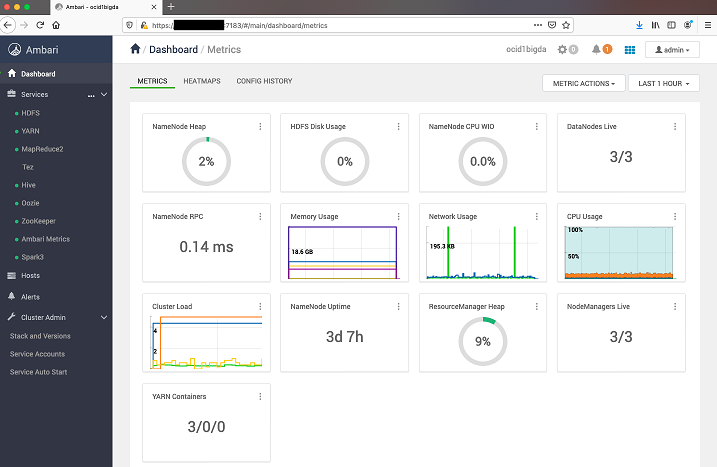 Description of ambari-dashboard-metrics.png follows