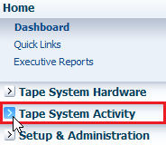 Left navigation with mouse over a collapsed tab.