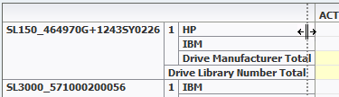 Pivot table column border dragged to the left