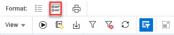 Toolbar with detail view icon highlighted