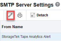 SMTP Server Settings section with Change icon noted.