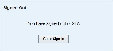 Signed Out dialog showing Go to Sign-in button.