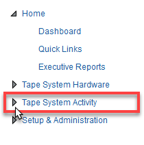 Left navigation with mouse over a collapsed tab.