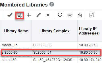 Monitored Libraries with row and Get Latest Data icon noted