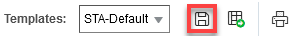 Save Template icon noted in the toolbar.