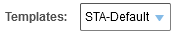 Template drop-down menu