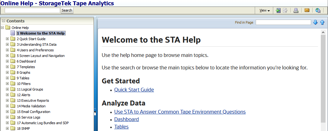 Example showing help homepage.