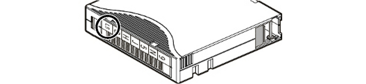 Cartridge showing media type label
