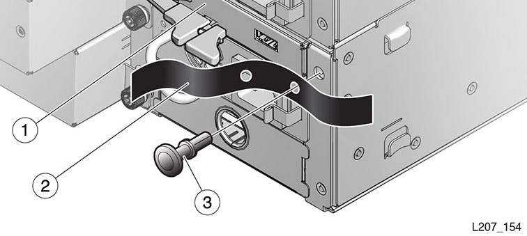 Hook and loop strap securing module