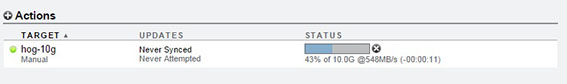 screen image showing performance for compressed replication screen image showing performance for compressed replication