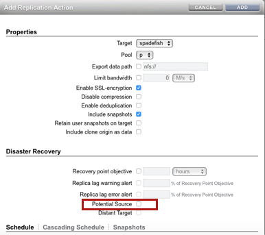 Image of configuring a potential source in the BUI