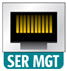 Graphic showing the serial management port