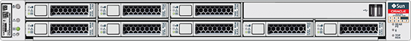 Graphic showing the drive locations at the front of the controller Graphic showing the drive locations at the front of the controller