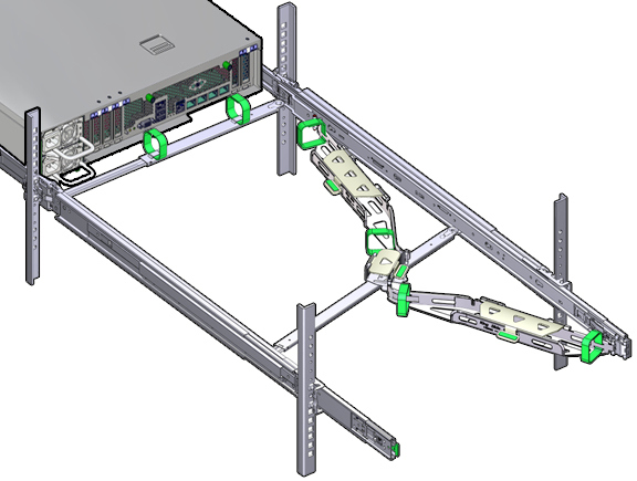 Graphic showing the controller fully extended from the rack