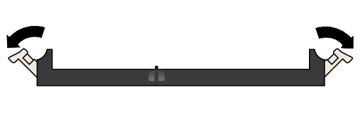 Figure showing the DIMM slot levers being opened