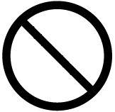 icon symbolizing "do not use"