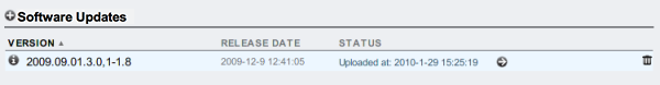 Image showing software updates window